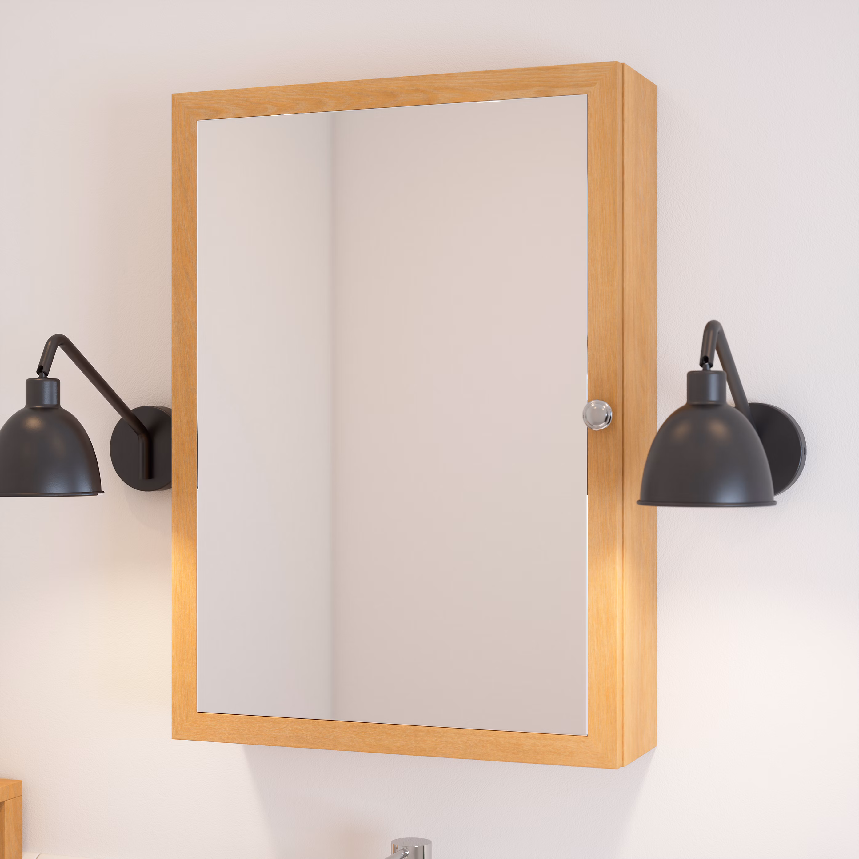 Armoire de toilette placage chêne Perma