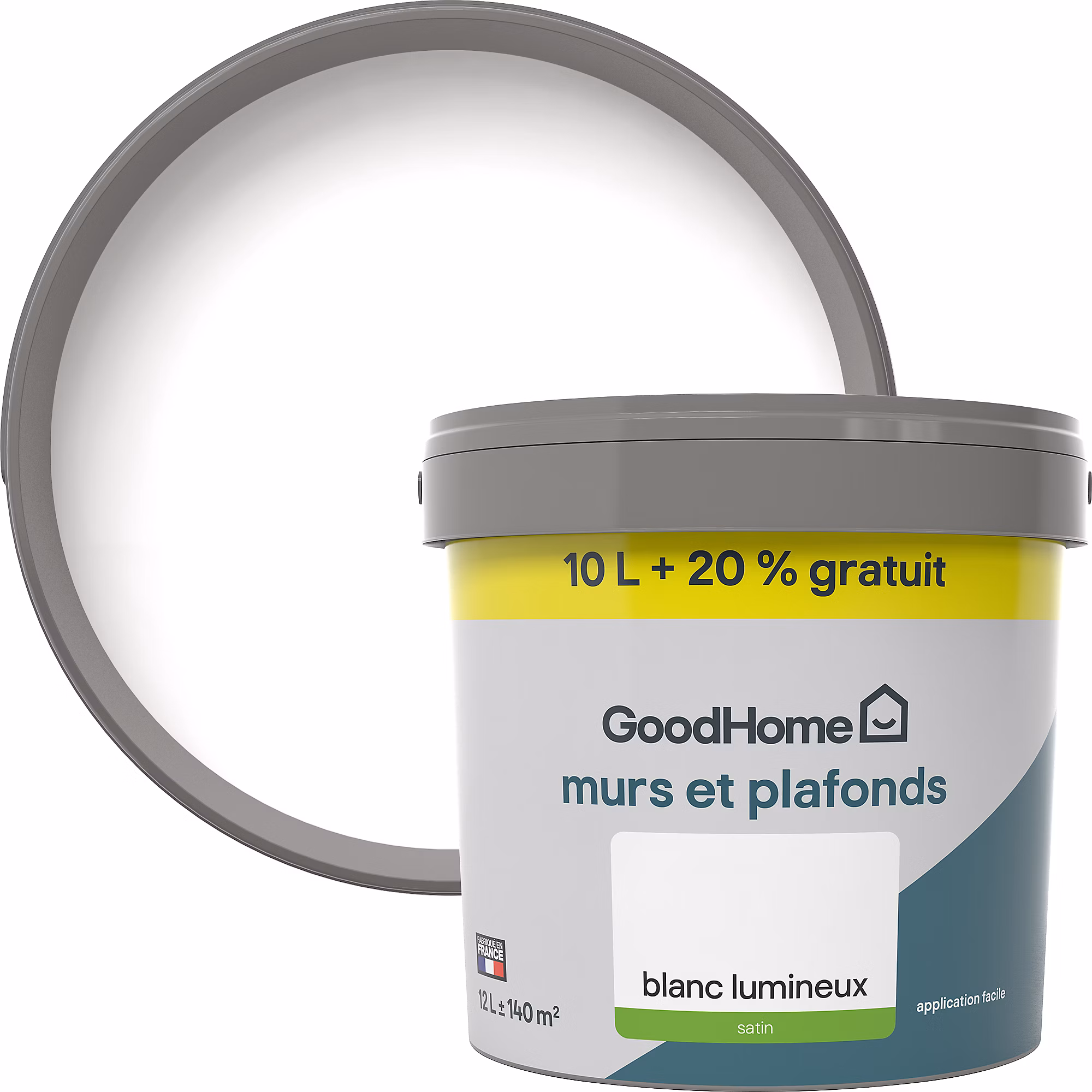Peinture murs & plafonds intérieur Blanc satin 12 L