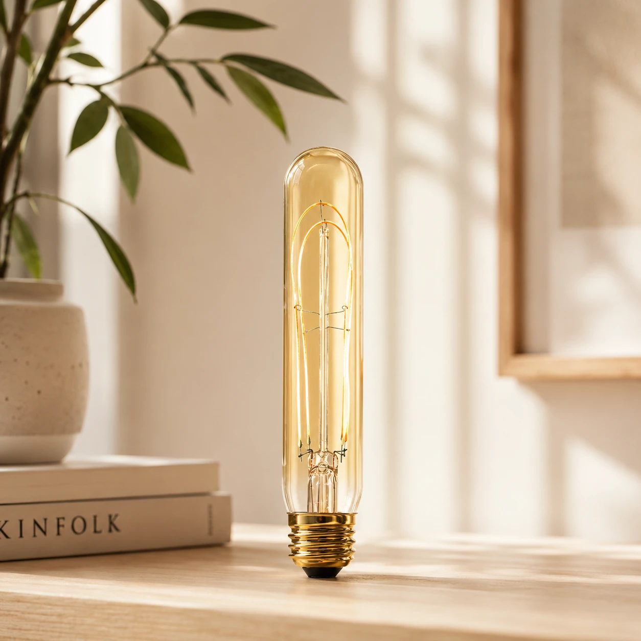 Ampoule LED E27 à filament ambrée T32