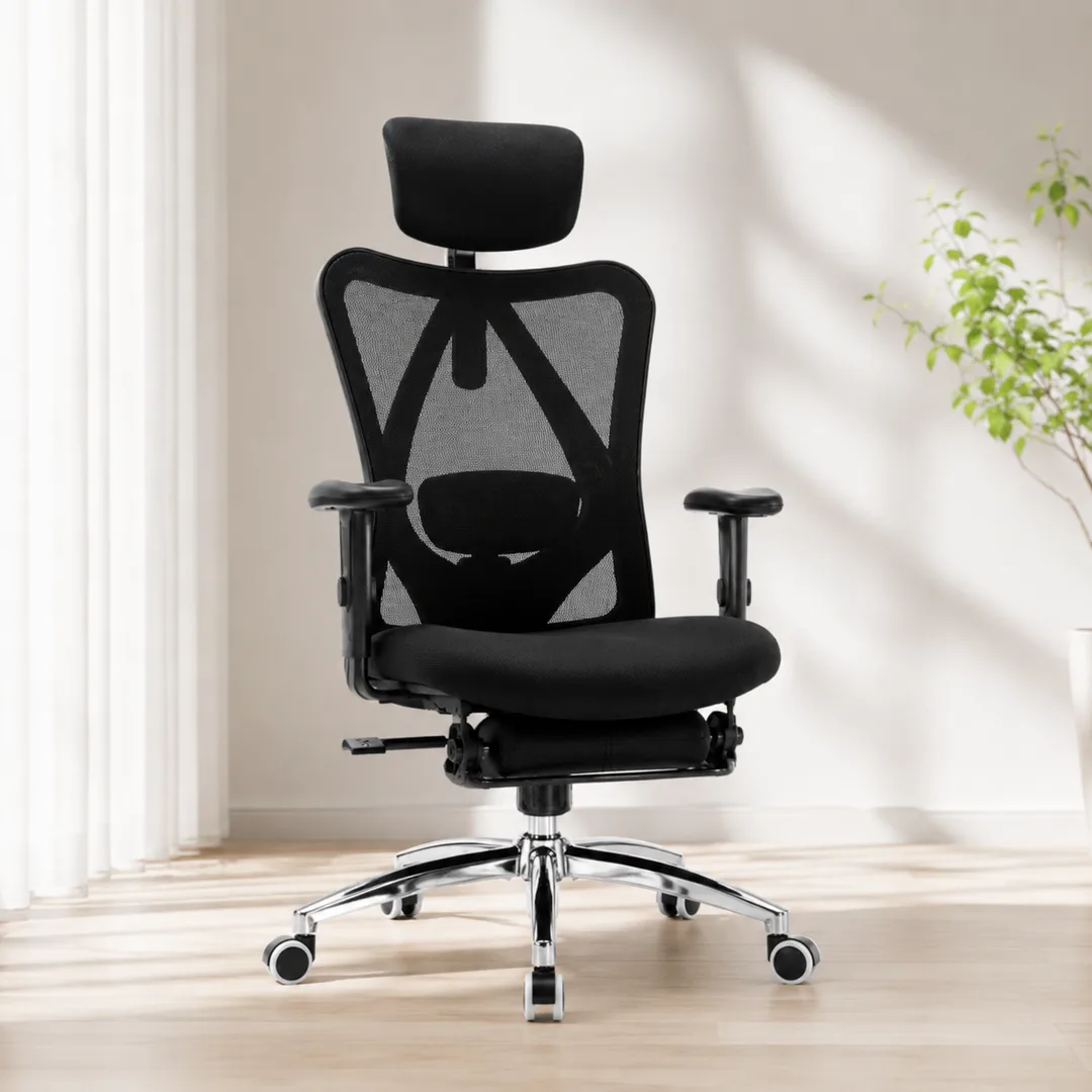 SIHOO M18JT – Chaise de bureau ergonomique avec repose-pieds