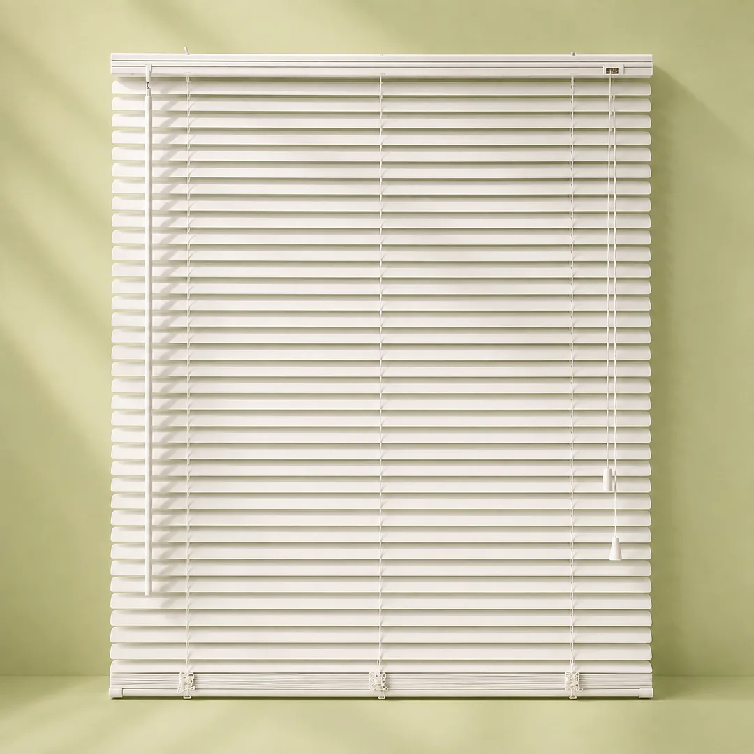 Store vénitien en PVC à lames 25 mm – 120 × 180 cm – Crème VVCRA360