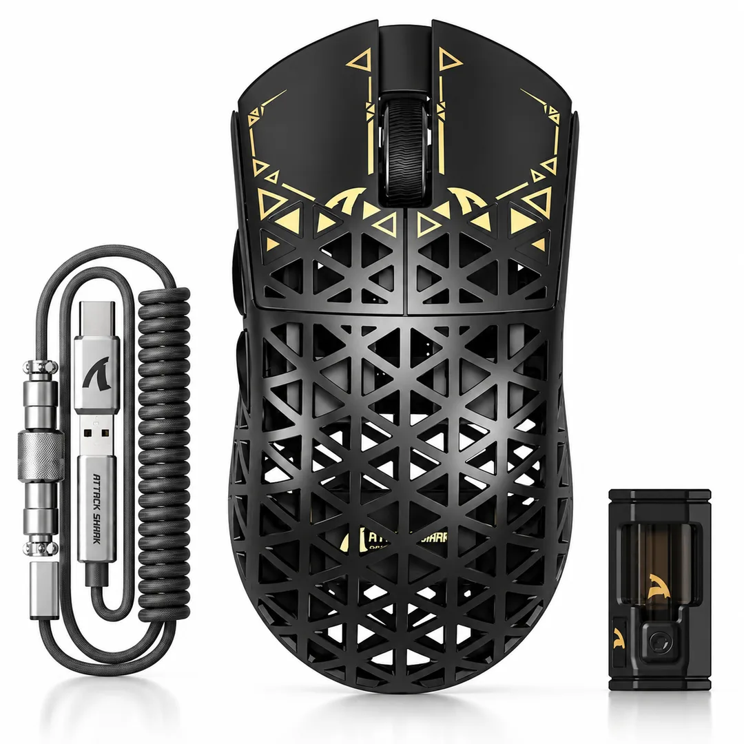 ATTACK SHARK R5 Ultra – Souris Gaming sans fil en fibre de carbone