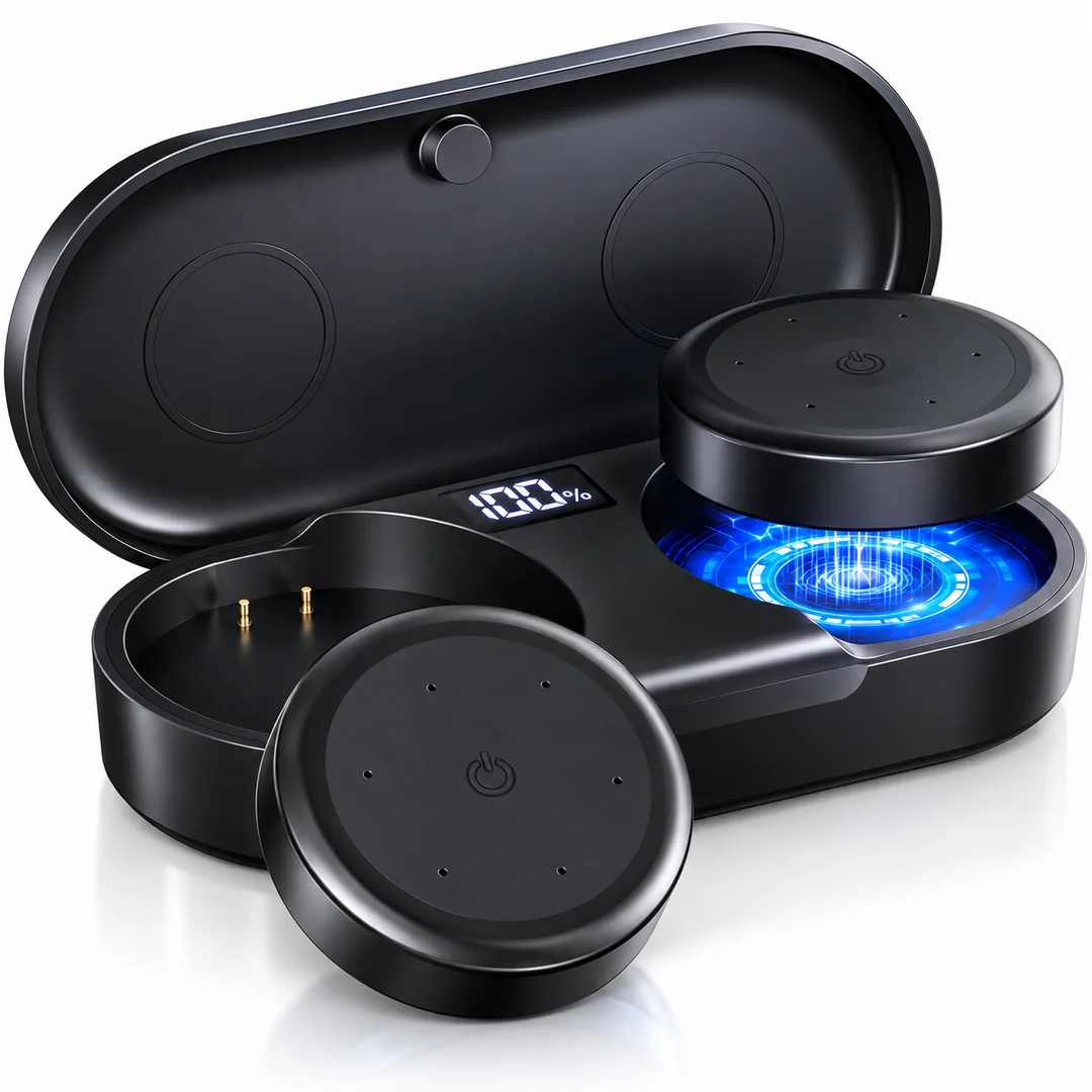 Écouteurs Bluetooth sans fil avec boîtier de charge – Autonomie +50 h – Affichage LED