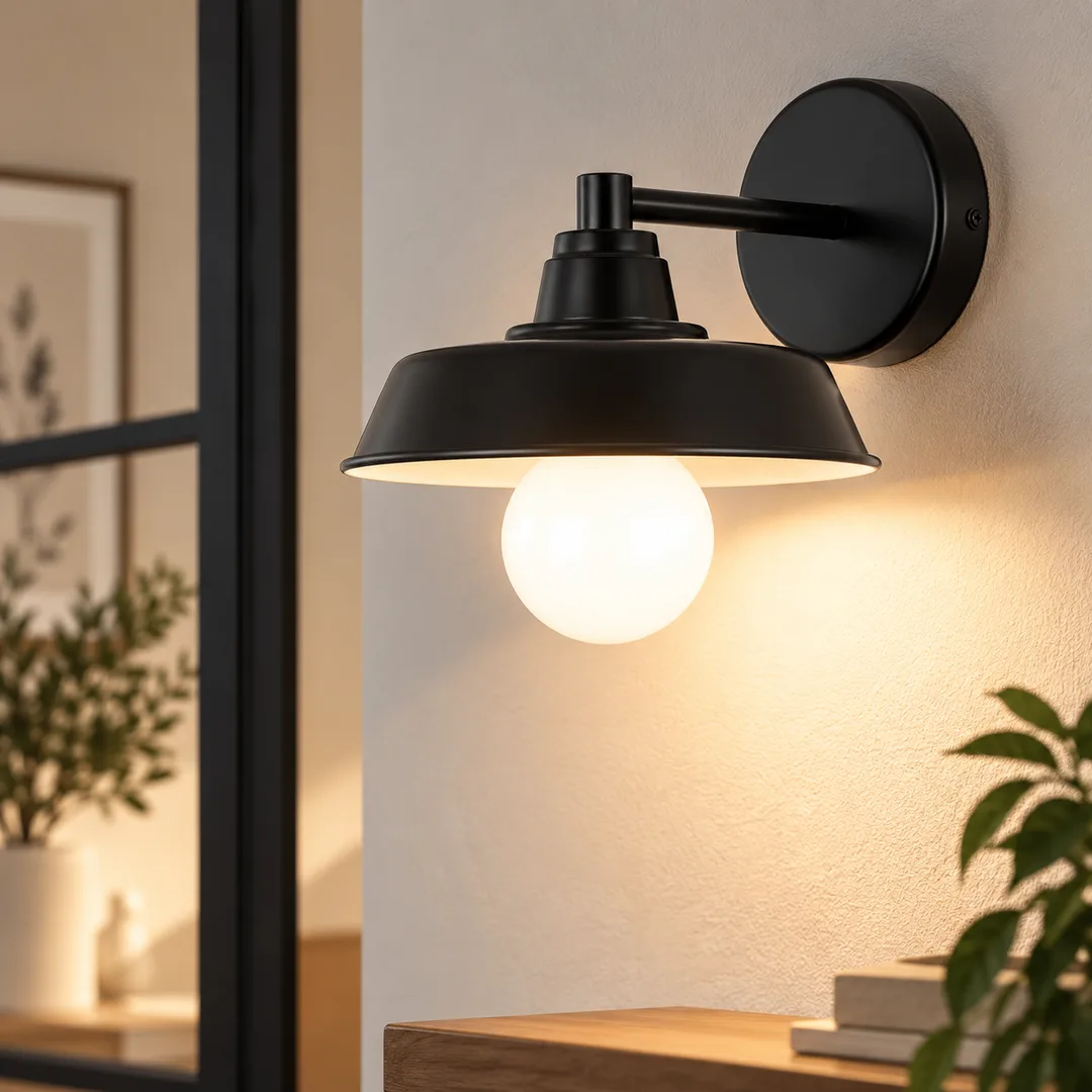 Applique murale Gammuse – E27 – IP20 – Noir