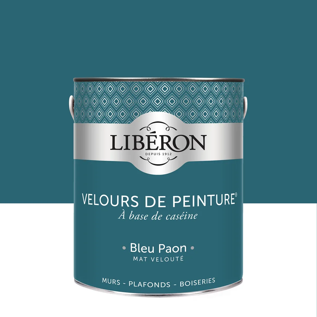 Peinture Libéron Velours de Peinture – Bleu Paon 2,5 L