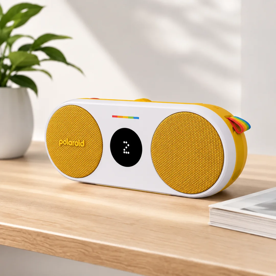 Polaroid P2 – Enceinte Bluetooth sans fil rechargeable – Jaune