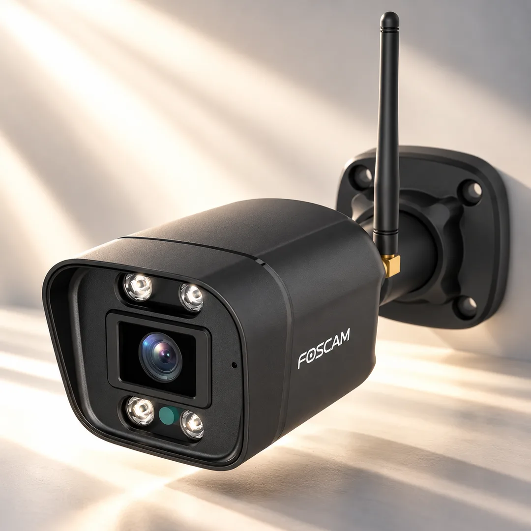 Foscam V8P – Caméra Wi-Fi extérieure 4K 8 MP avec spots et sirène