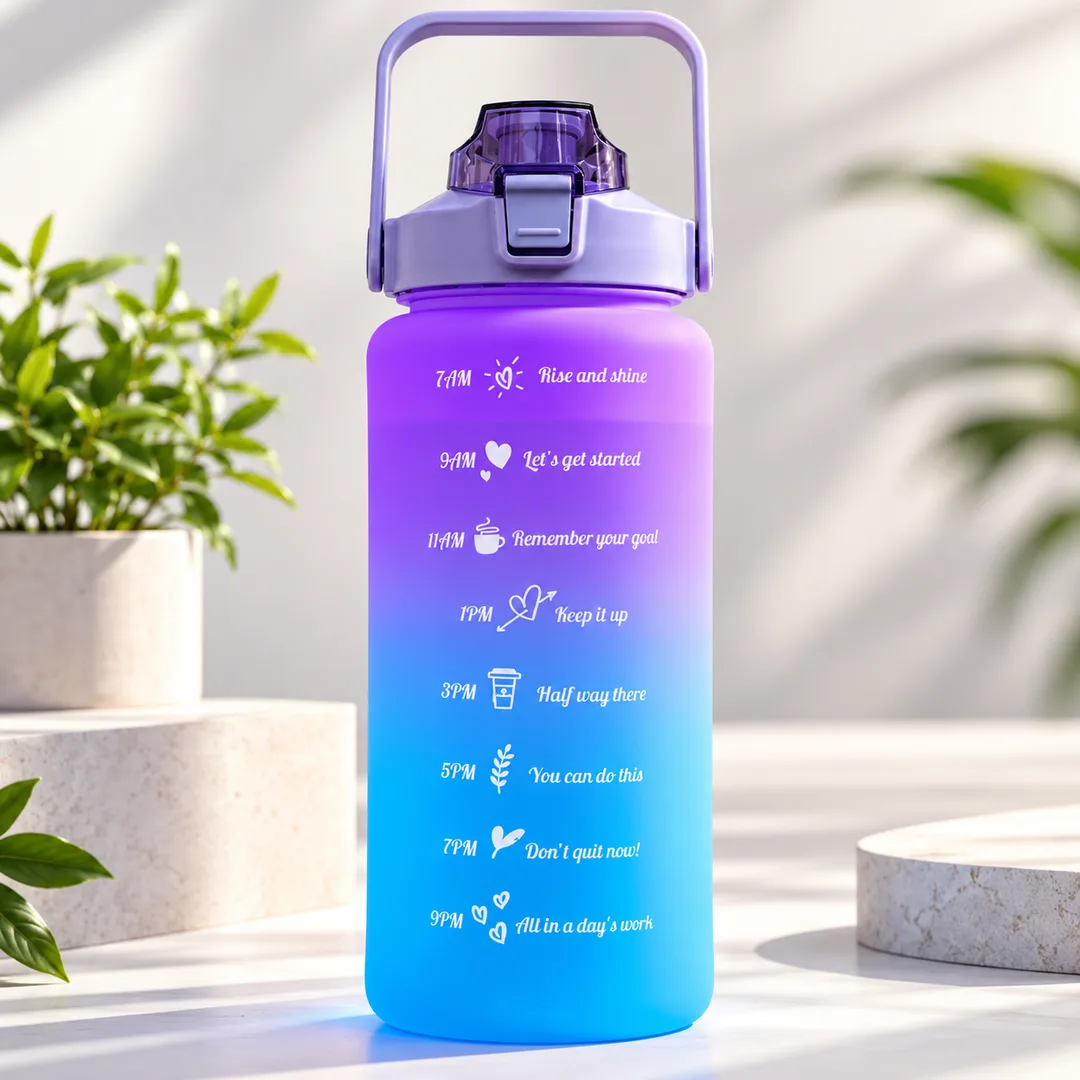 Gourde XXL 2 L – Dégradé violet & bleu