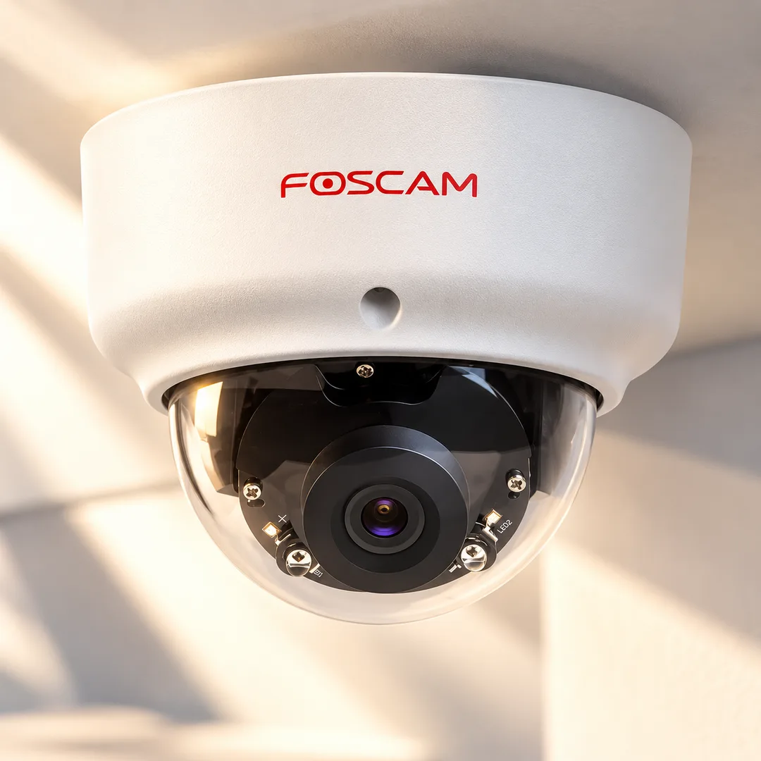 Foscam D2EP Caméra IP POE Extérieure HD 2 MP Infrarouge 20M - détection de Mouvement Intelligente - Compatible Amazon Alexa