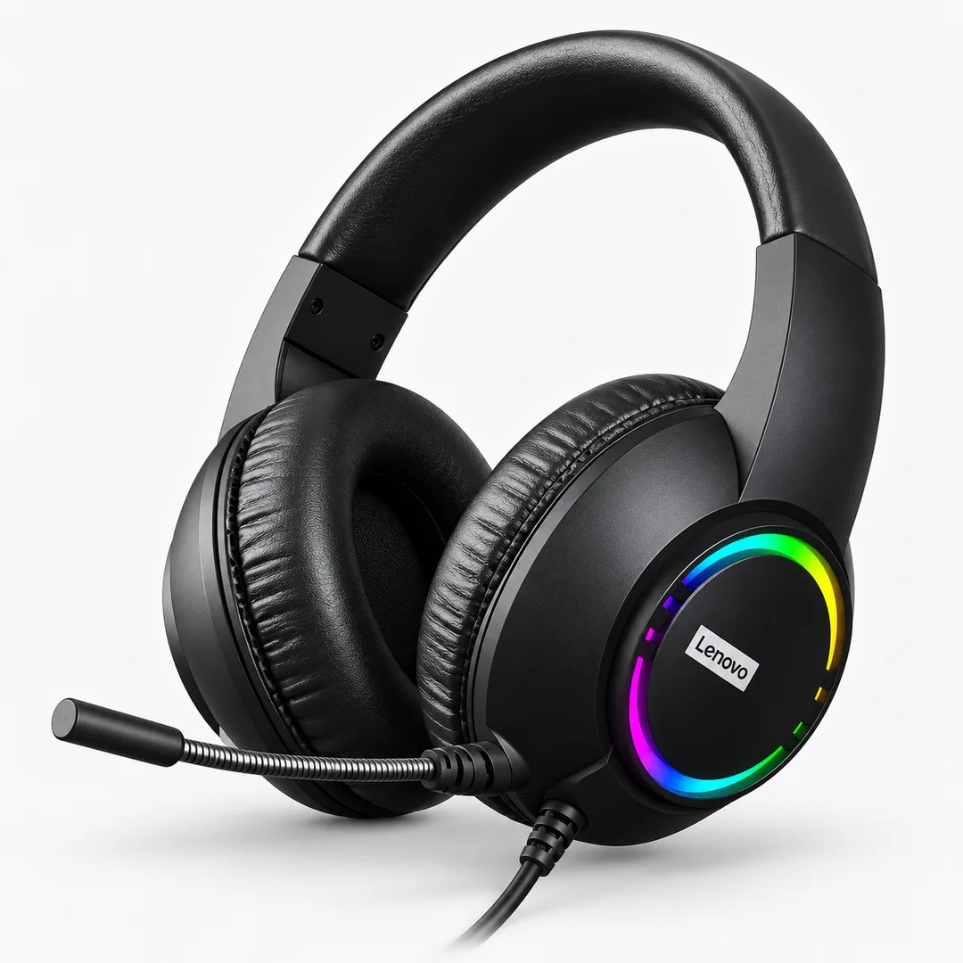 Casque Gaming Filaire Lenovo E08 Esports – USB avec Microphone