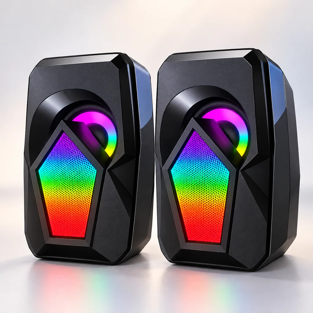 Paire Enceintes pour smartphone /tablette/pc. 2x5W RGB